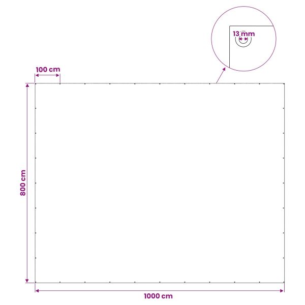 Платно с детайли Синьо 8 x 10 м 90 г / м² ПЕ