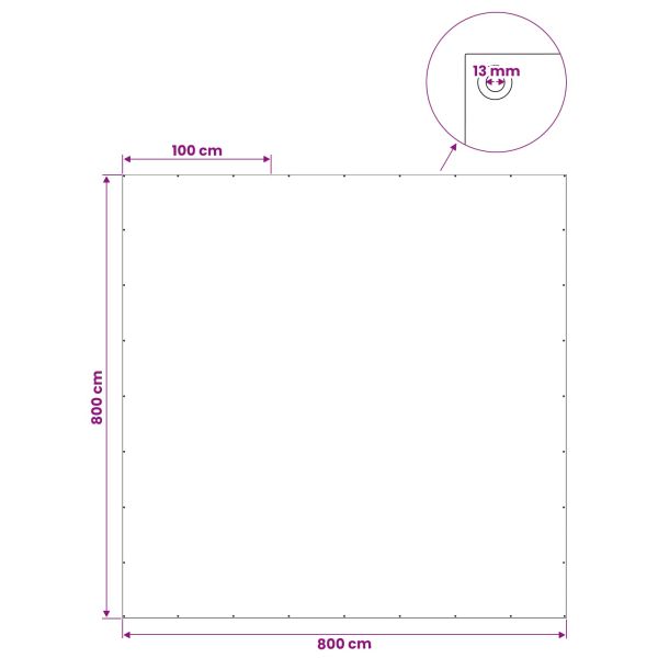 Платно с детайли Синьо 8 x 8 м 180 гсм ПЕ