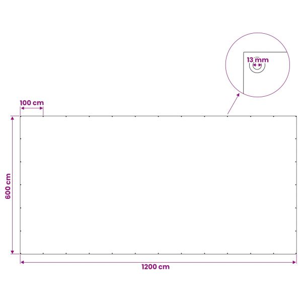 Платно с детайли Синьо 6 x 12 м 260 гсм ПЕ