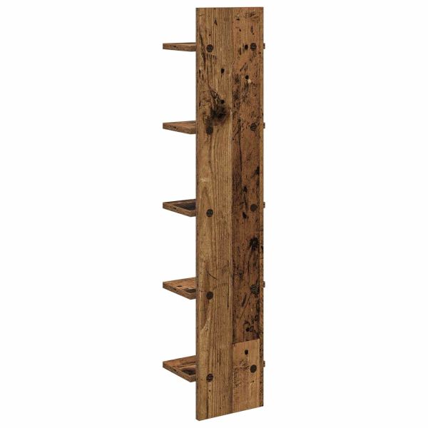 Стенен рафт 2 бр. Старо дърво 22 x 15 x 100 см