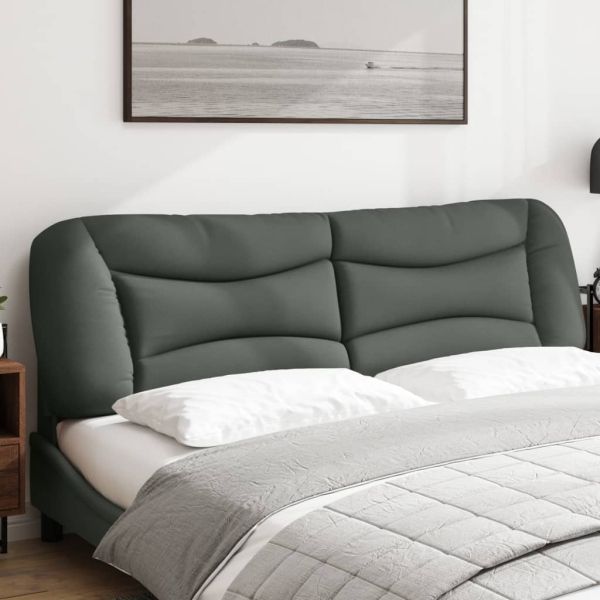 Мека табла за легло Hvar, тъмносива, 183 см, плат