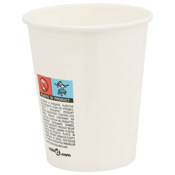 хартиени чаши за кафе с капачки 1000 бр. 8oz 200ml