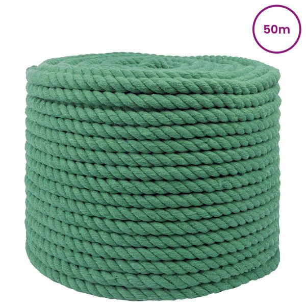 Памучен канап 10 mm 50 m Зелено 100% Памук