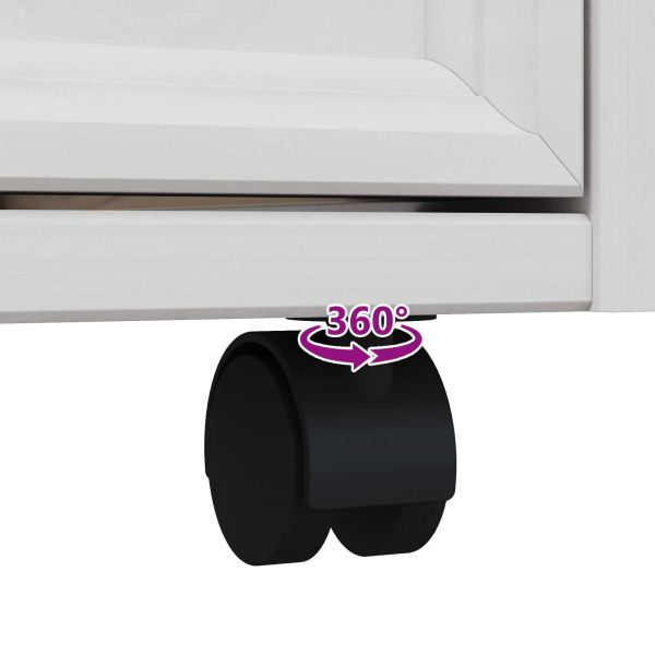 Ролков шкаф с чекмеджета CORONA Бяло