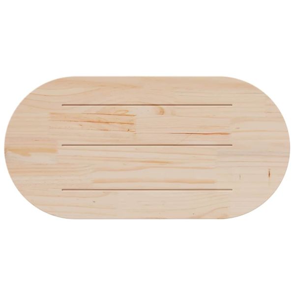 Плот за маса 110x55x2,5 см, масивна дървесина, бор, овален