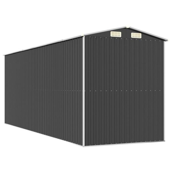 Градинска барака антрацит 192x523x223 см поцинкована стомана