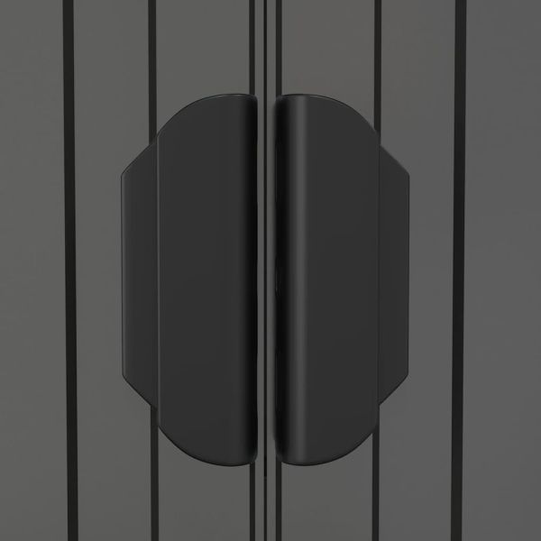 Градинска барака светлосива 192x440x223 см поцинкована стомана