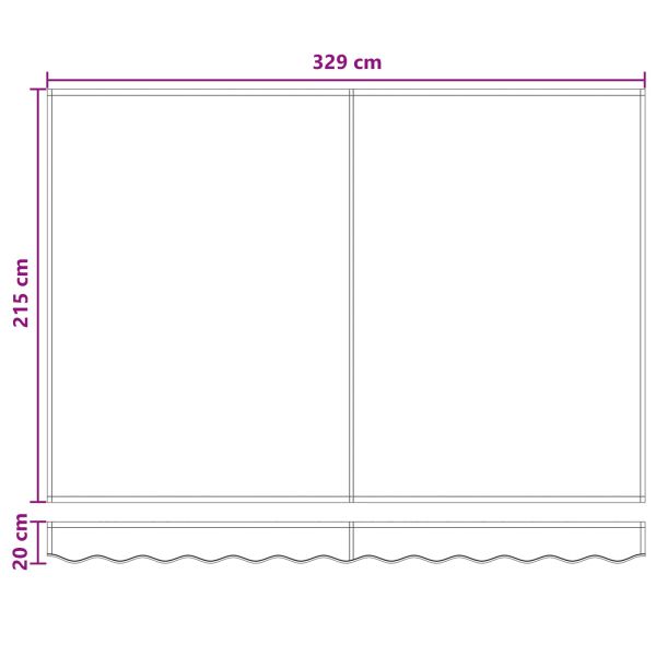 Електрически разтегателен навес Таупе 3,5 x 2 m