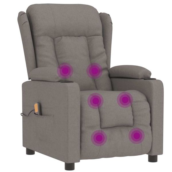 Масажен стол, таупе, текстил