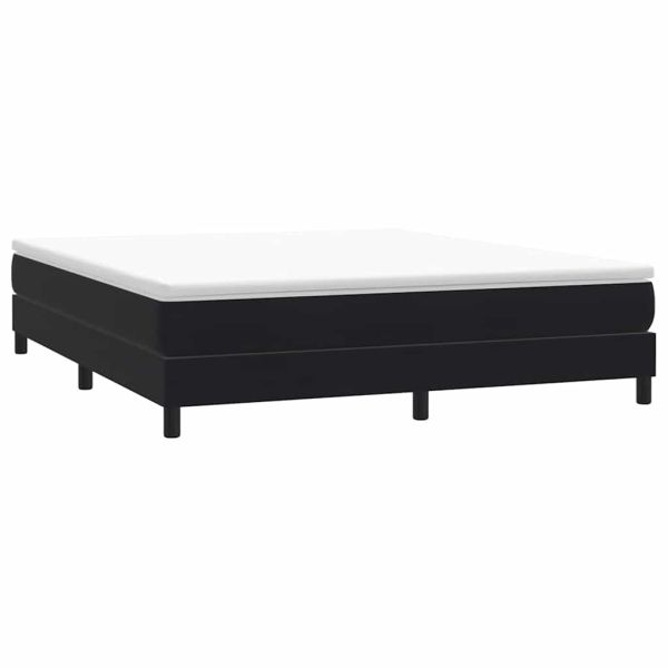Box Spring Легло без матрак Черно 180x220 cm Velvet
