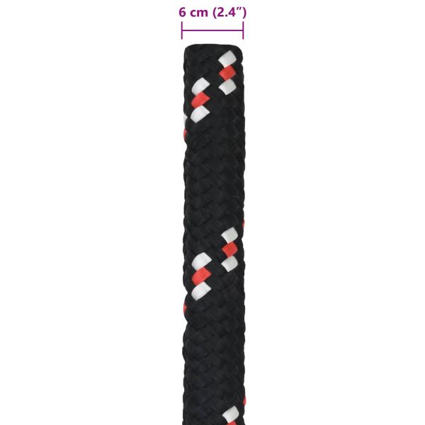 Въже за лодка 6 mm 5 m Черен и Червен