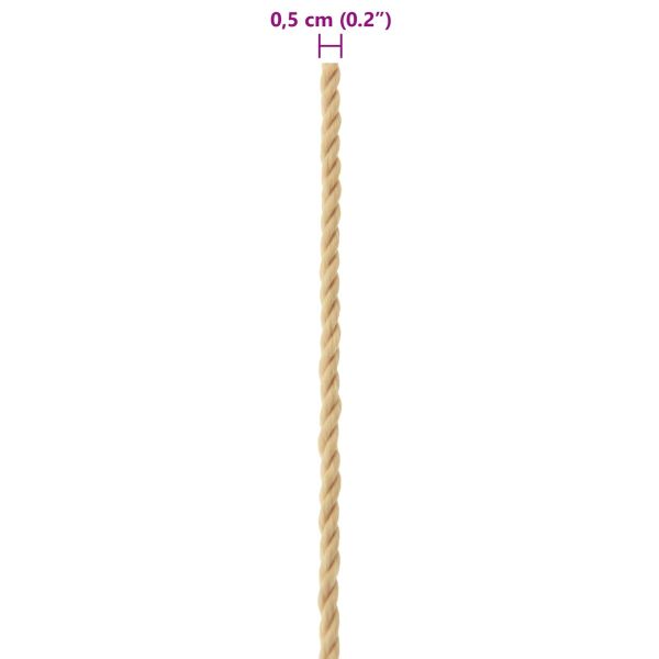 Въже за лодка 0.5 mm 50 m Натурално