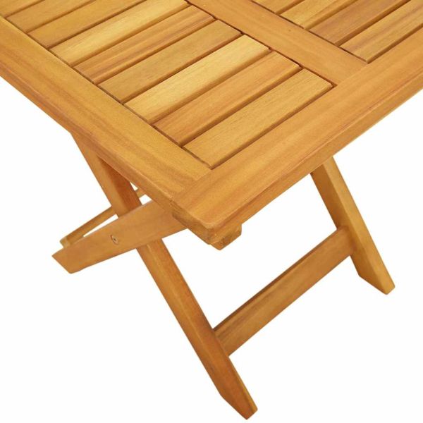 Шезлонг 3 бр. Солидно акациево дърво Бежово