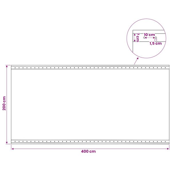 Лено тент Зелено 2 x 4 м 260 гсм ПЕ