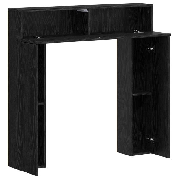 Рамка за камина Черен дъб 102 x 18 x 100,5 см