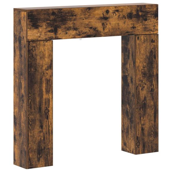 Рамка за камина Опушен дъб 102 x 18 x 100,5 см