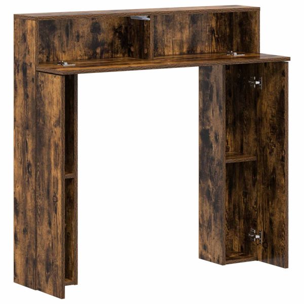 Рамка за камина Опушен дъб 102 x 18 x 100,5 см