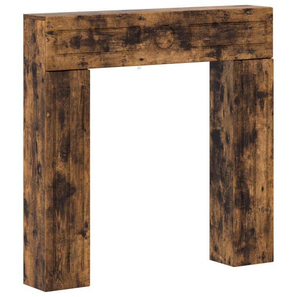 Рамка за камина Опушен дъб 102 x 18 x 100,5 см