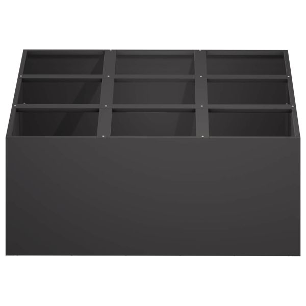 Градинска саксия Черно 100 x 100 x 30 cm