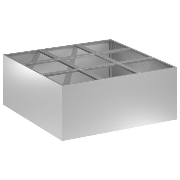Градинска саксия Сребристо 100 x 100 x 50 cm