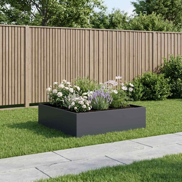 Градинска саксия Антрацит 80 x 80 x 30 cm