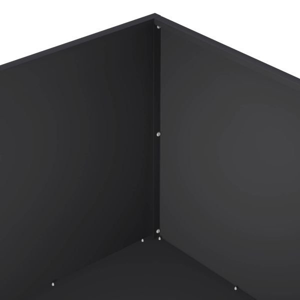 Градинска саксия Черно 80 x 80 x 40 cm