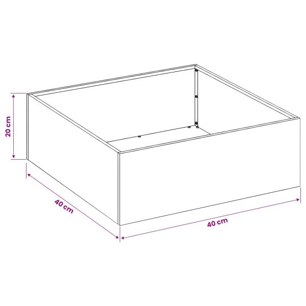 Градинска саксия Антрацит 40 x 40 x 20 cm