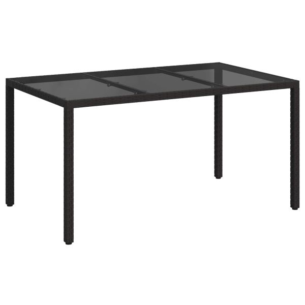 Градинска маса Черно 150 x 90 x 75 cm полиратан