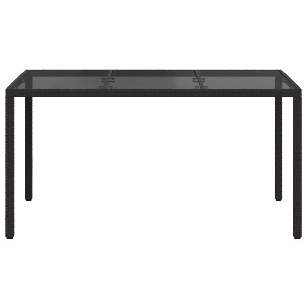 Градинска маса Черно 150 x 90 x 75 cm полиратан