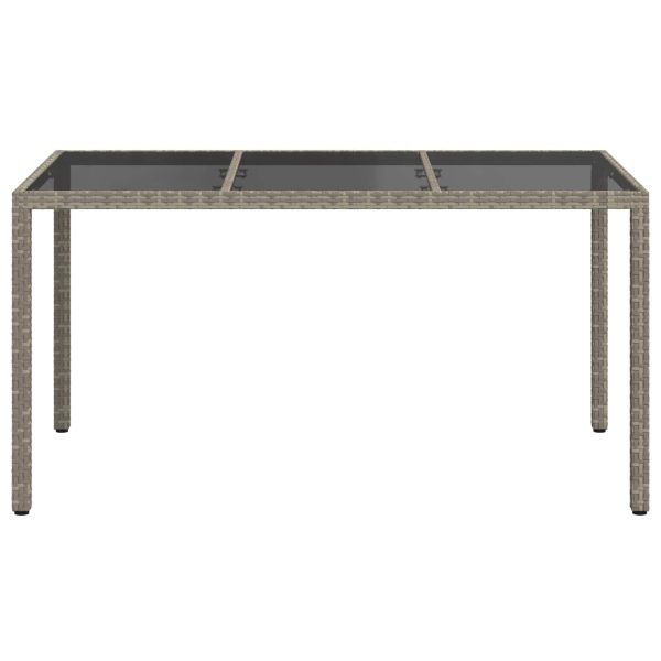 Градинска маса Сив 150 x 90 x 75 cm полиратан