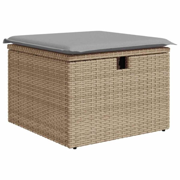 Градински Софа Комплект 6 бр. Бежово Полиратан