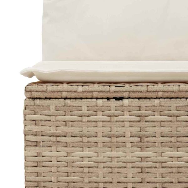 Градински Софа Комплект 8 бр. Бежов и кремав полиратан