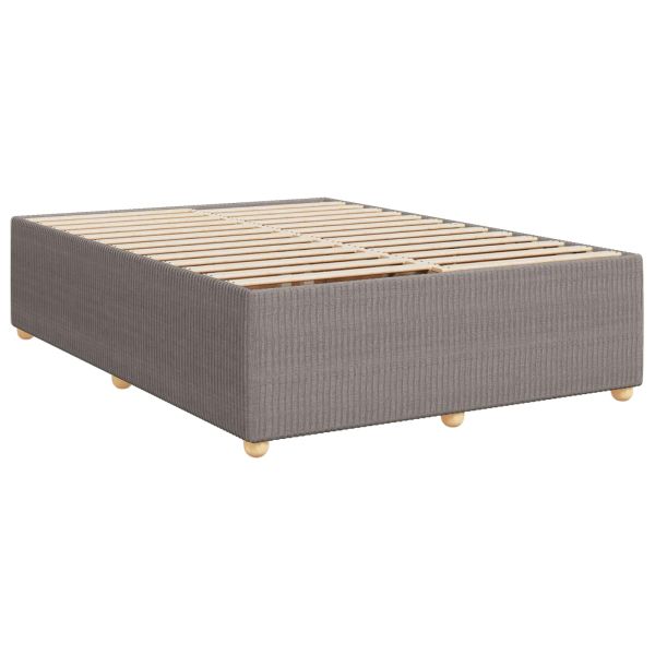 Континентално легло с матрак Таупе 140 x 190 cm Текстил