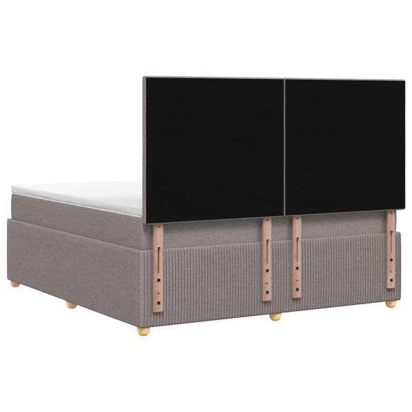 Континентално легло с матрак Таупе 140 x 190 cm Текстил