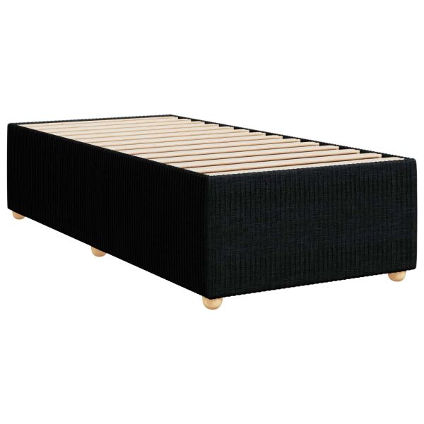 LED легло с матрак с LED ленти Черно 90 x 190 cm Текстил