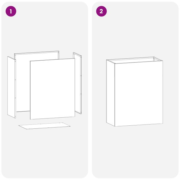 Градинска саксия Антрацит 40 x 20 x 40 см