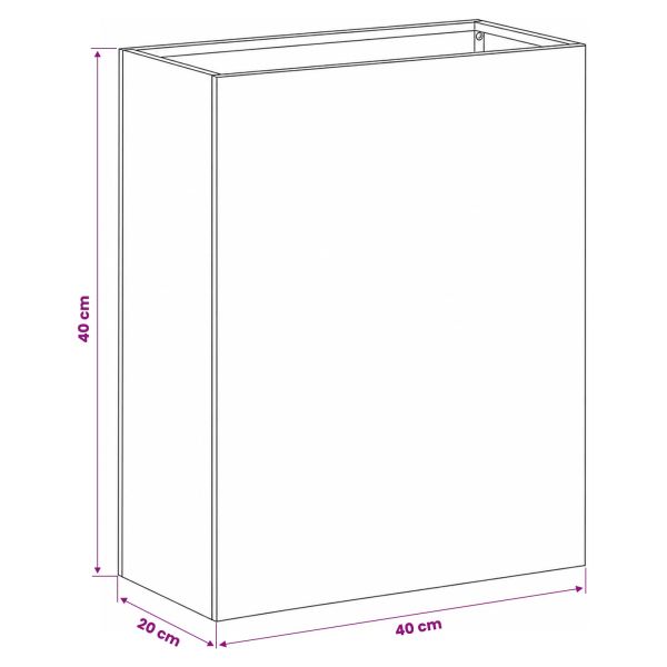Градинска саксия Антрацит 40 x 20 x 40 см