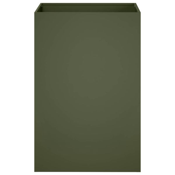 Градинска саксия Маслиненозелено 50 x 50 x 75 cm