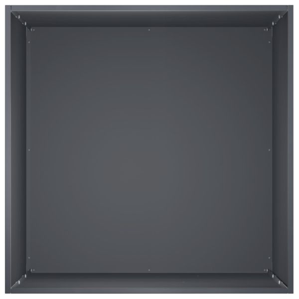 Градинска саксия 2 бр. Антрацит 40 x 40 x 75 cm