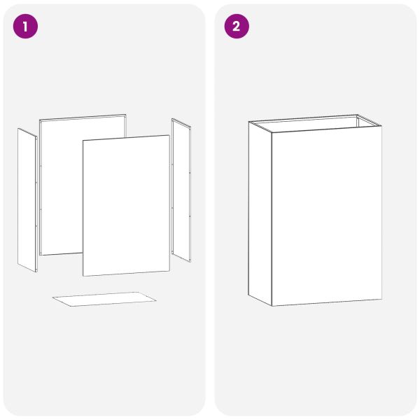 Градинска саксия Антрацит 50 x 40 x 75 см