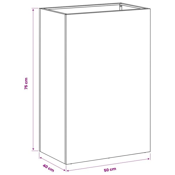Градинска саксия Антрацит 50 x 40 x 75 см