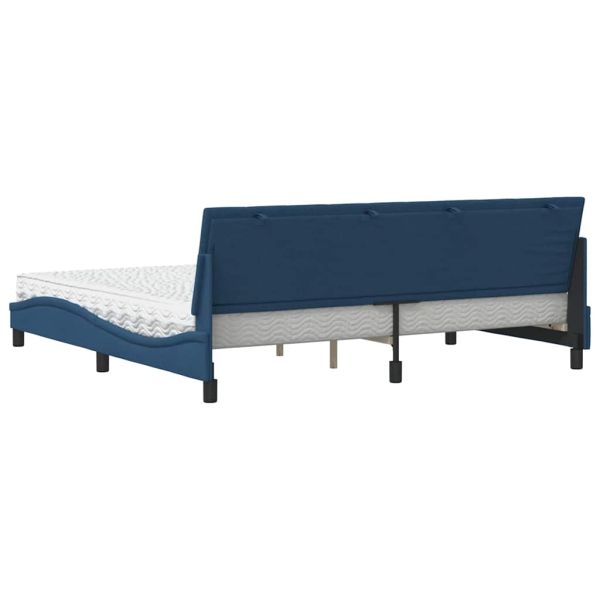 Легло с матрак Hanko, синьо, 200x200 см, плат