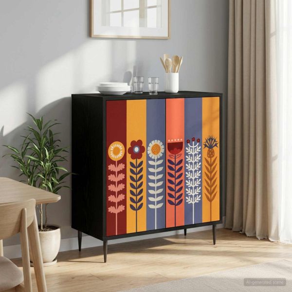 Служебен шкаф ESSEN Черен дъб 69 x 33 x 76 см