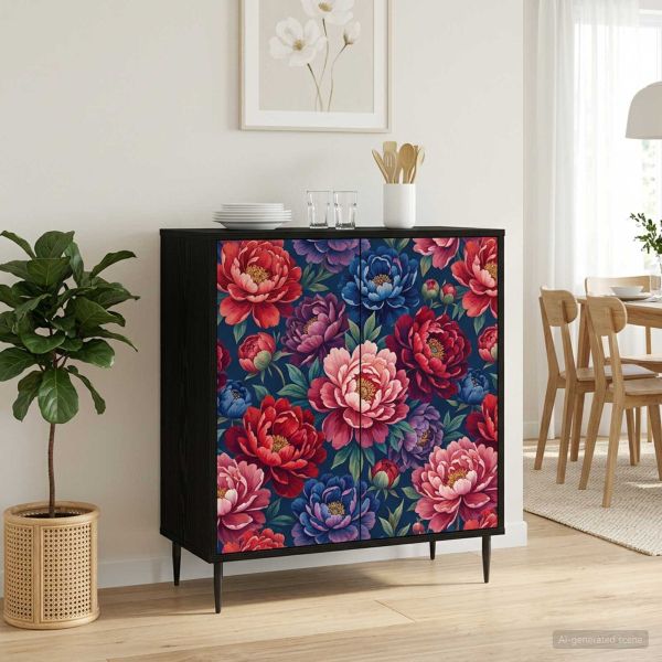 Служебен шкаф AACHEN Черен дъб 69 x 33 x 76 см