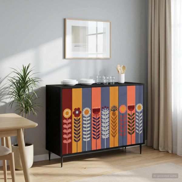 Служебен шкаф ESSEN Черен дъб 102 x 33 x 76 см