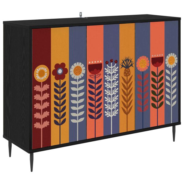 Служебен шкаф ESSEN Черен дъб 102 x 33 x 76 см