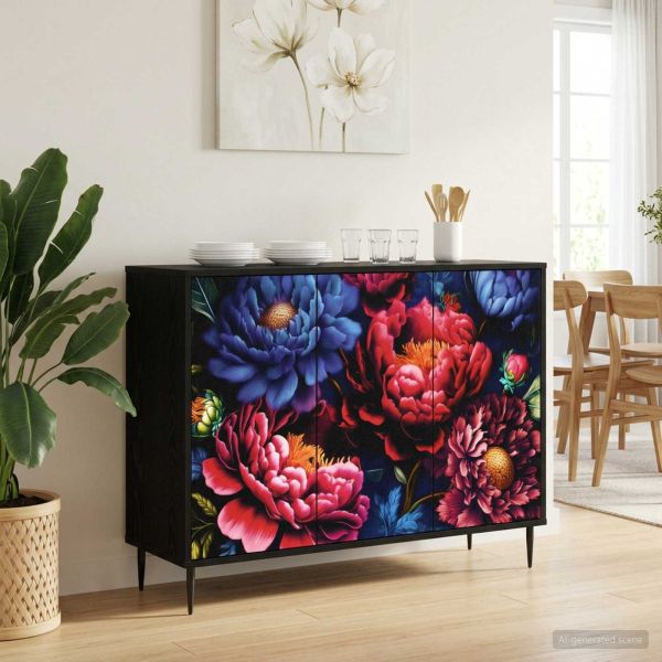 Служебен шкаф KIEL Черен дъб 102 x 33 x 76 см