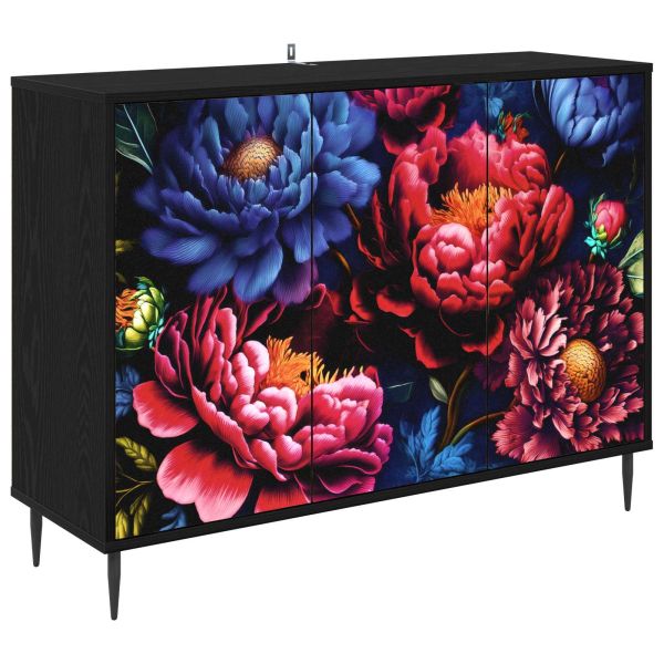 Служебен шкаф KIEL Черен дъб 102 x 33 x 76 см
