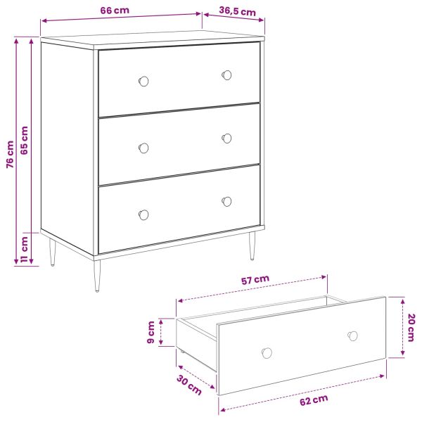 Плика GOTHA Зелено дърво с отпечатък 66 x 36,5 x 76 см