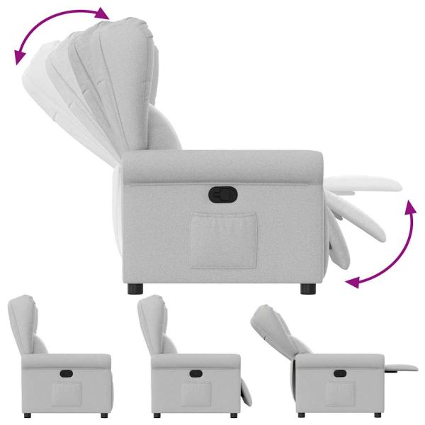Recliner Chair Cloud Grey Fabric
